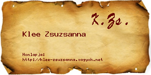 Klee Zsuzsanna névjegykártya